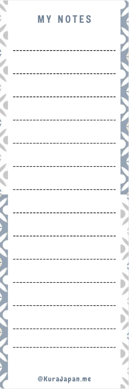 Illustrated bookmark - Blue / White Pattern