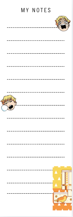 Kawaii Bookmarks - Demon Slayer (Zenitsu)