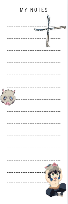 Kawaii Bookmarks - Demon Slayer (Inosuke)