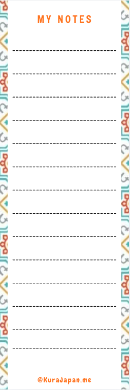 Illustrated bookmark - Orange/Teal Pattern