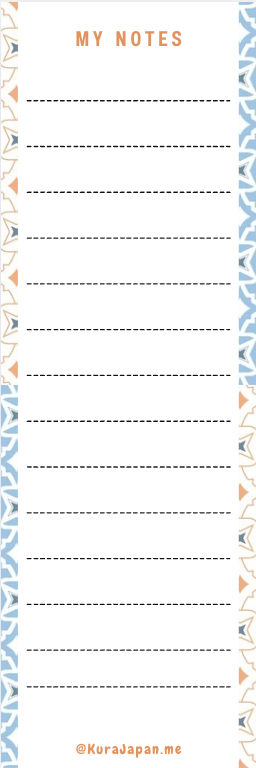 Illustrated bookmark - Sky Blue / Off-White Pattern